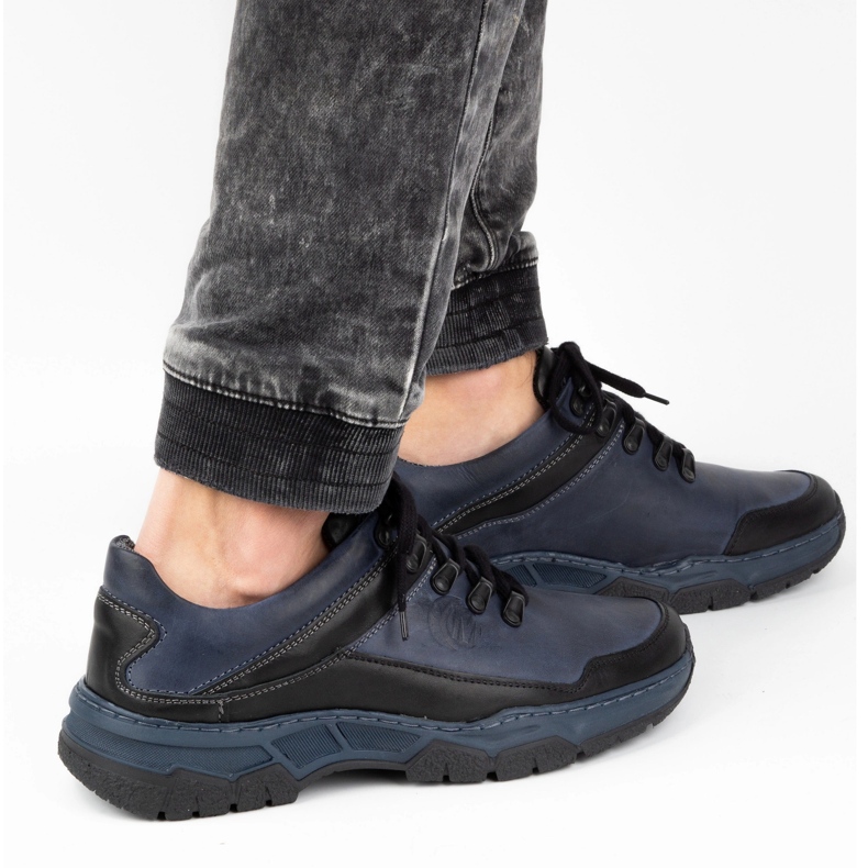 Olivier Muške kožne cipele za slobodno vrijeme 842MA tamnoplave plava 2