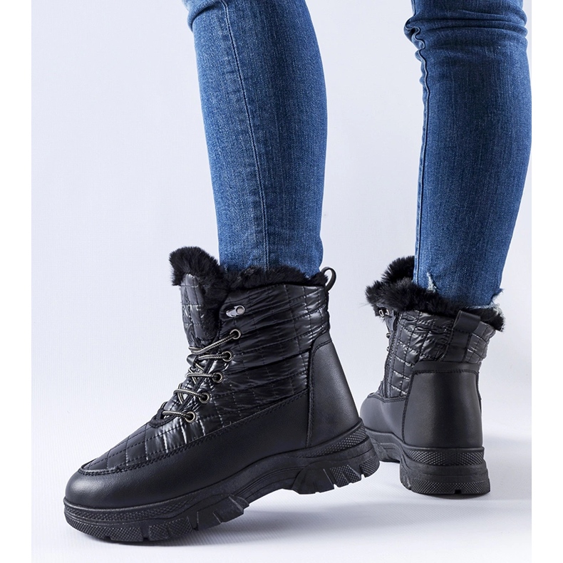 Crne izolirane čizme za snijeg s Dwayn platformom crna 1