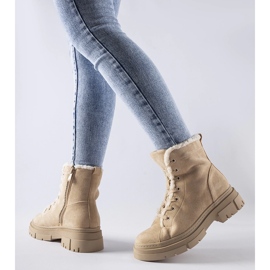 Bež izolirane gležnjače od Chamblee eko antilop kože 1