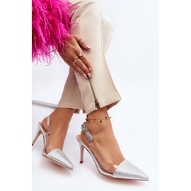 Ukrašene visoke pete D&amp;A MR1966-11 Srebrna srebro 1