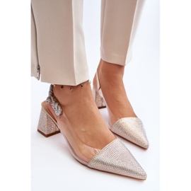 Elegantne cipele sa šiljatim vrhom D&amp;A MR91292-1 zlatne zlatni 1