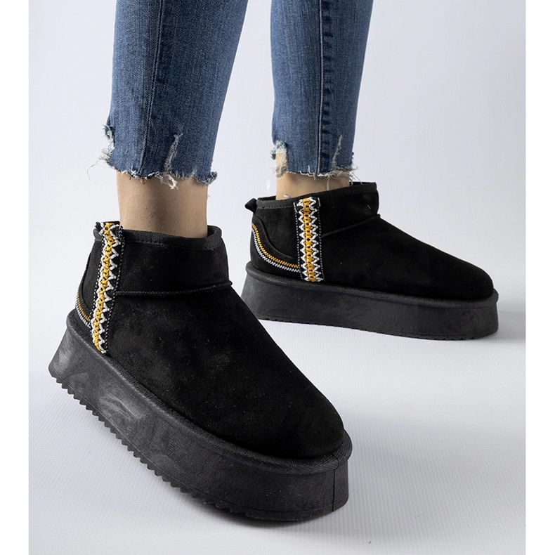 Crne čizme za snijeg na Scavi platformi crno 1