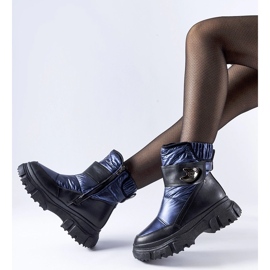 Mornarsko plave i crne Mejia čizme za snijeg s izolacijom plava 1