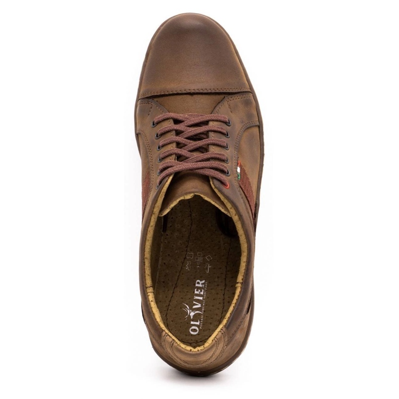 Antex Muške kožne ležerne cipele 238GT smeđe smeđa 3