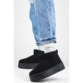 Crne čizme za snijeg s debelim potplatom crna 2