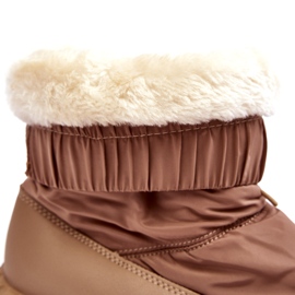 Seastar Bež ženske čizme za snijeg s debelim potplatom 2