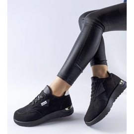 Geraldino crne tenisice od tkanine crno 1