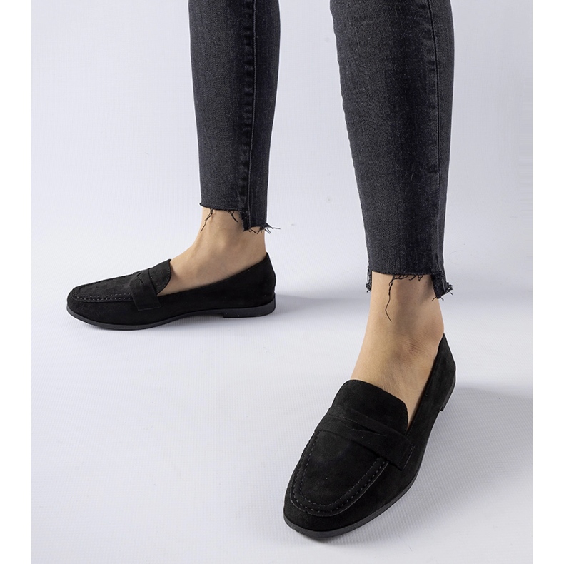 Crne mokasine od eko antilop kože Medford crna 1