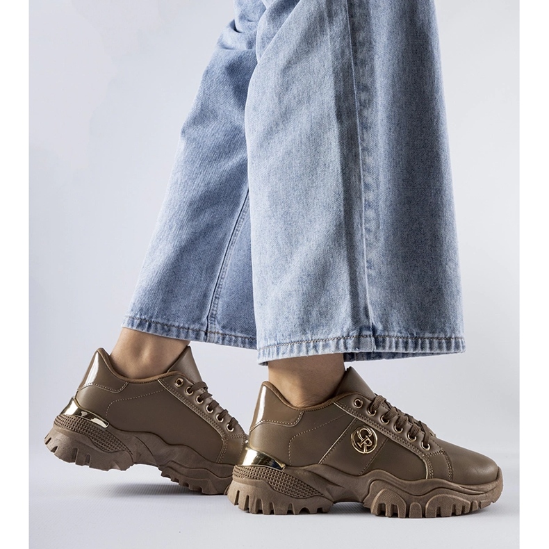 Smeđe tenisice s masivnim potplatom marke Arpaia smeđa 1