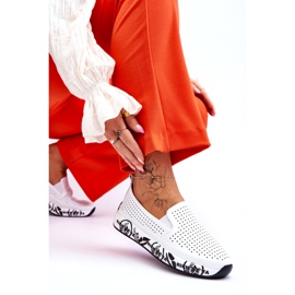 S.Barski Kožne ažurne tenisice Bijela Gedra 3