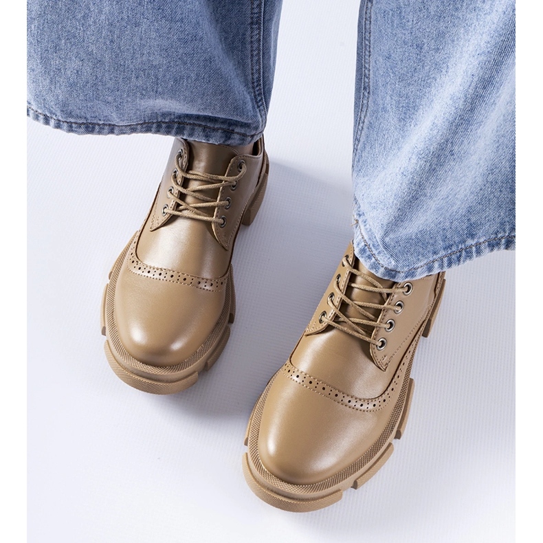 Piazzetta smeđe cipele na vezanje smeđa 1