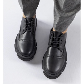 Piazzetta crne cipele na vezanje crna 2