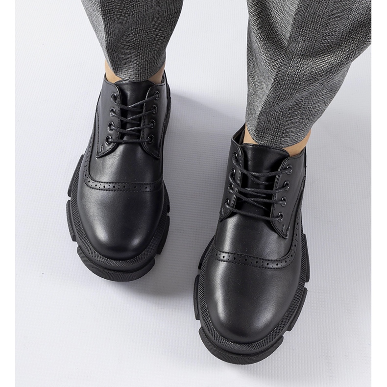 Piazzetta crne cipele na vezanje crno 2