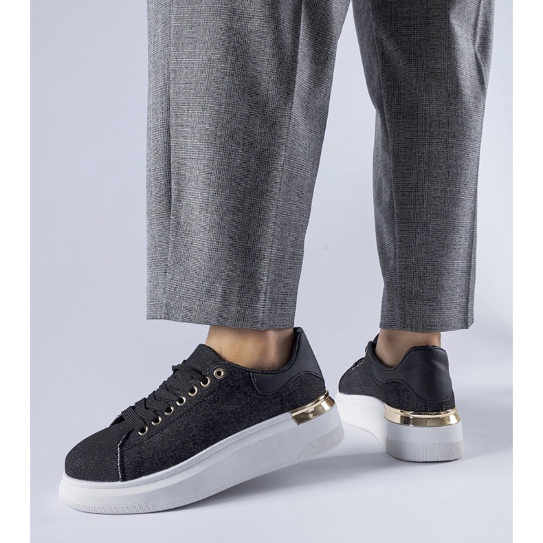 Crne Scuderlando tenisice s platformom crna 1