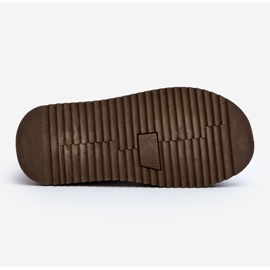 Ženske čizme za snijeg s debelim potplatom Caliksa smeđa 1