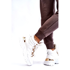 Ženske izolirane sportske čizme na vezanje Trappers Bijeli Bastini bijela 4