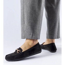 Crne mokasine ukrašene Fernanda kopčom crna 1