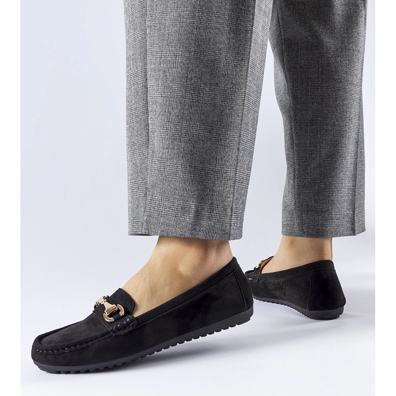 Crne mokasine ukrašene Fernanda kopčom crna 1