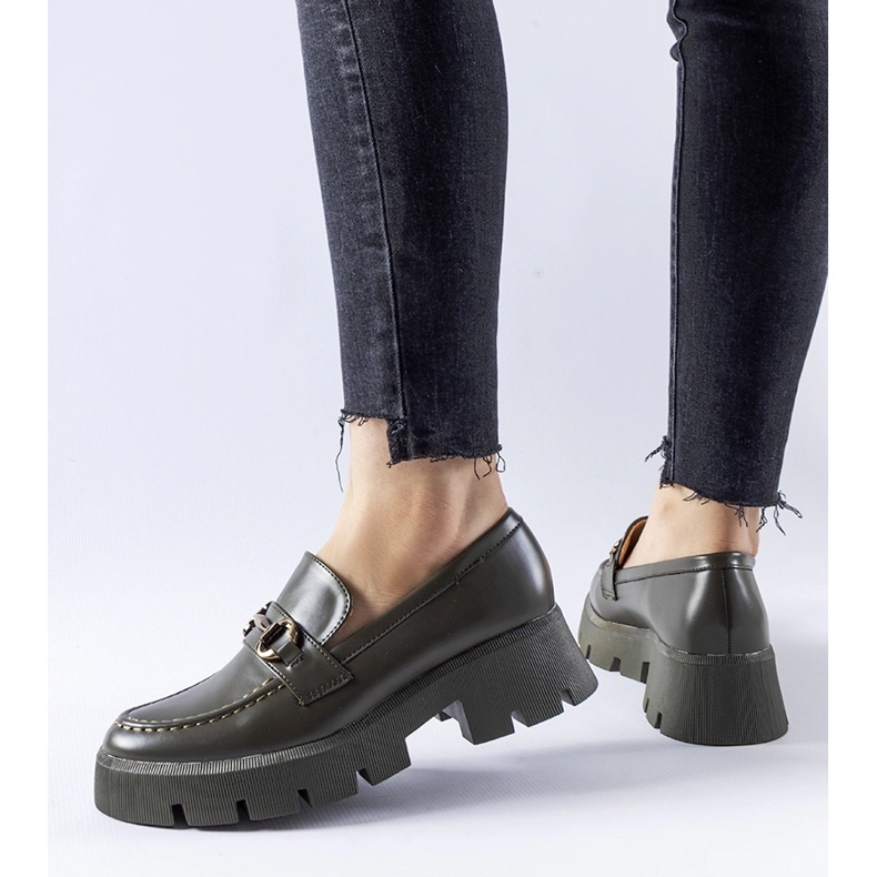 Zelene mokasine s Cerzeto kopčom zelena 1