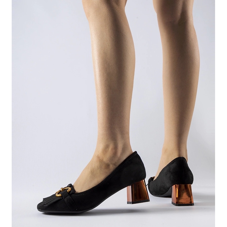 Crne Basso cipele s visokom petom crno 1