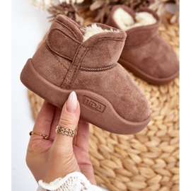 Dječje smeđe Benigna čizme za snijeg s krznenom izolacijom smeđa 2