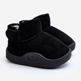 Crne Benigna dječje čizme za snijeg s krznenom postavom crna 1