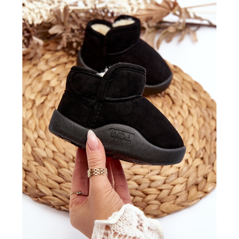 Crne Benigna dječje čizme za snijeg s krznenom postavom crna 2