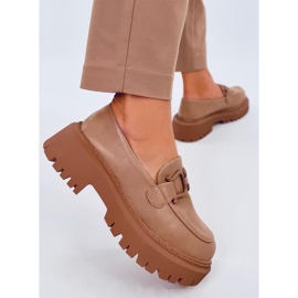 Elken kaki mokasinke s platformom bež 1