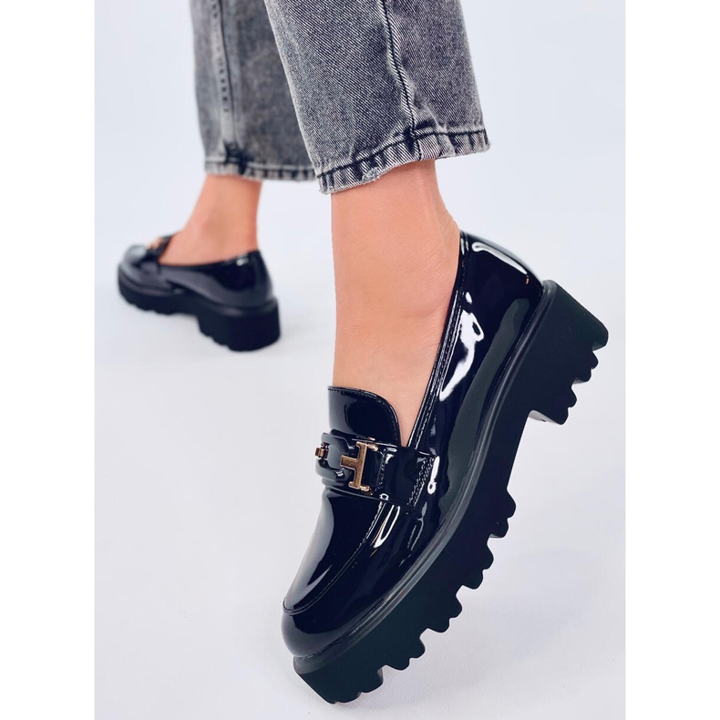 Manff crne lakirane mokasine crno 2