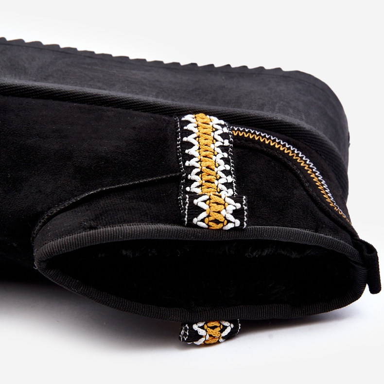 Čizme za snijeg s platformom i crnim Udra uzorkom crna 1