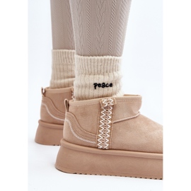 Čizme za snijeg s platformom i bež Udra uzorkom 2