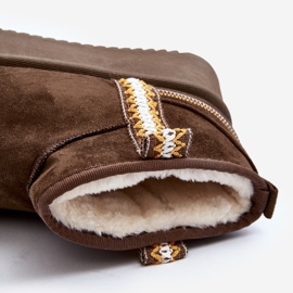 Čizme za snijeg s platformom i tamnozelenim Udra uzorkom zelena 1