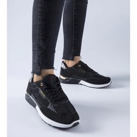 Roganzuolo crne svjetlucave tenisice crno 1