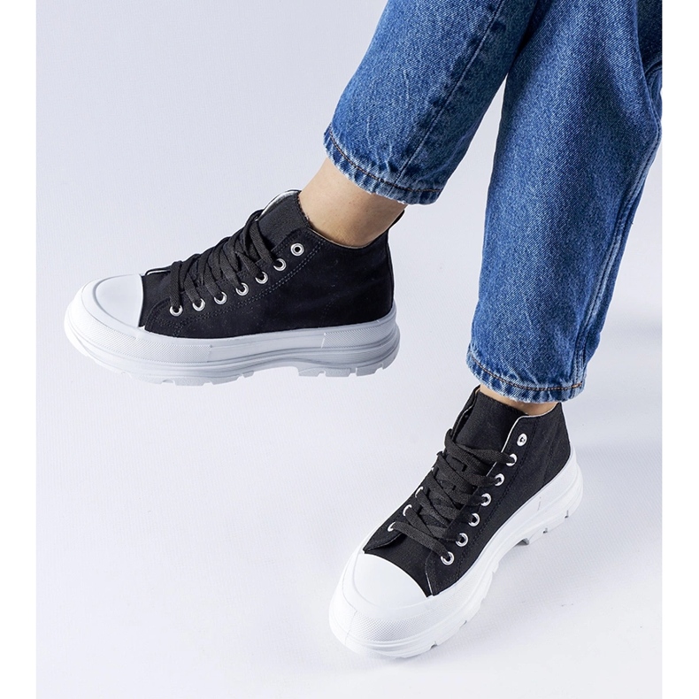 Crne visoke Herndon tenisice crna 1