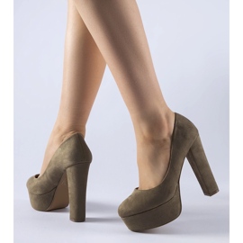 Zelene cipele s visokom petom iz Sambiasea zelena 1