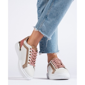 Ženske Shelovet bijele tenisice sa šljokicama bež 2