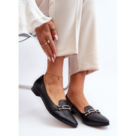 Zazoo 2885 Kožne balerinke s ukrasom, crne crna 1