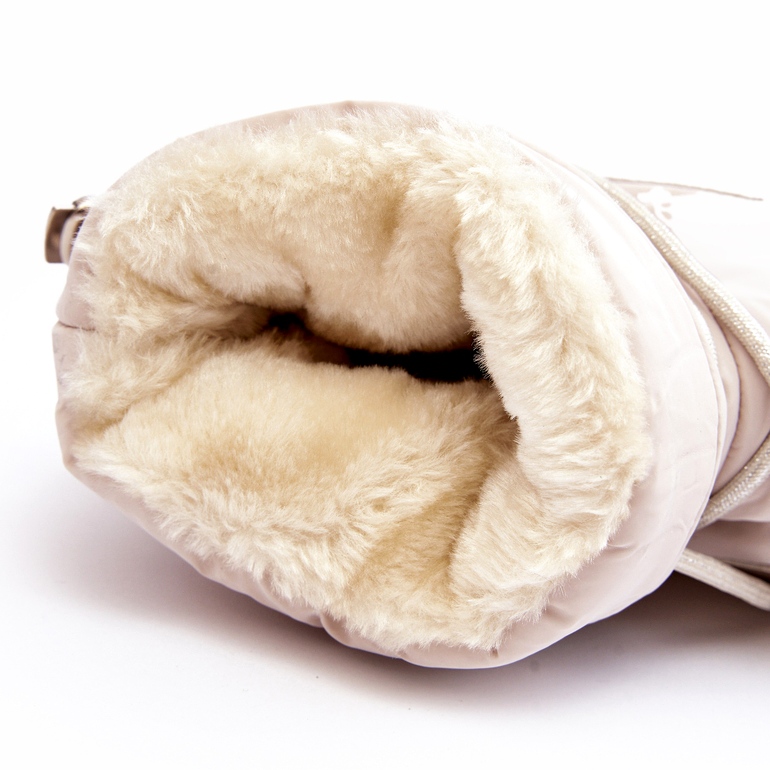 Seastar Ženske čizme za snijeg s platformom i vezicama, bež 4