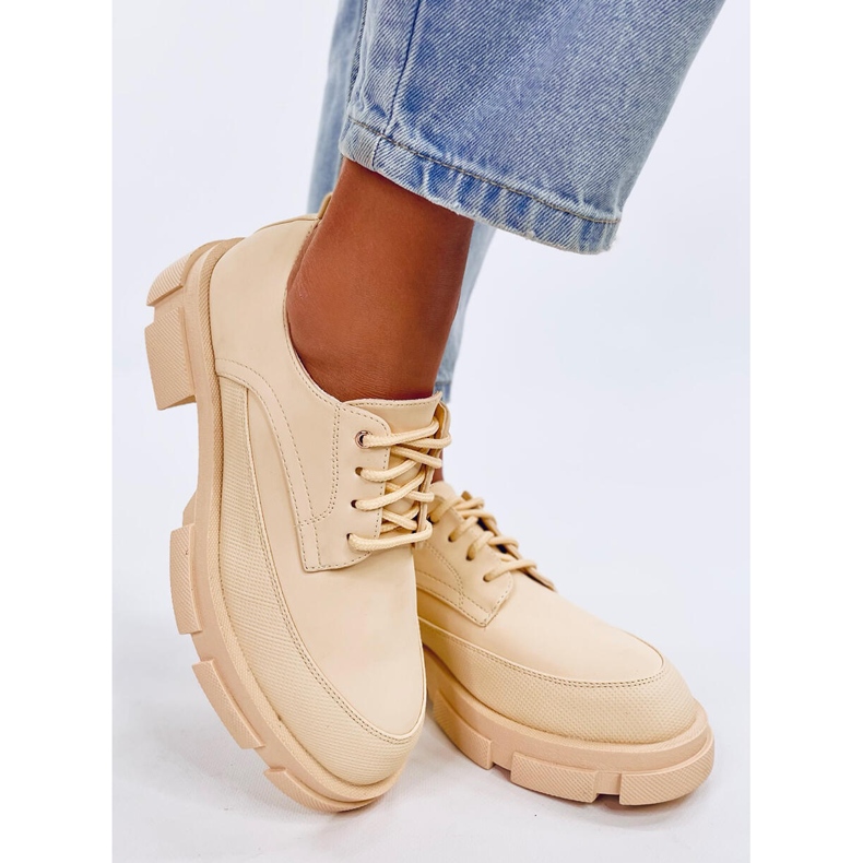 Mokasine s visokim potplatom Unna Yellow žuta boja 2