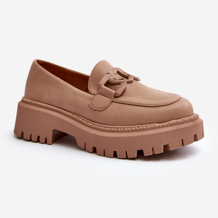 Debele ženske mokasine s lancem bež Dataia 1