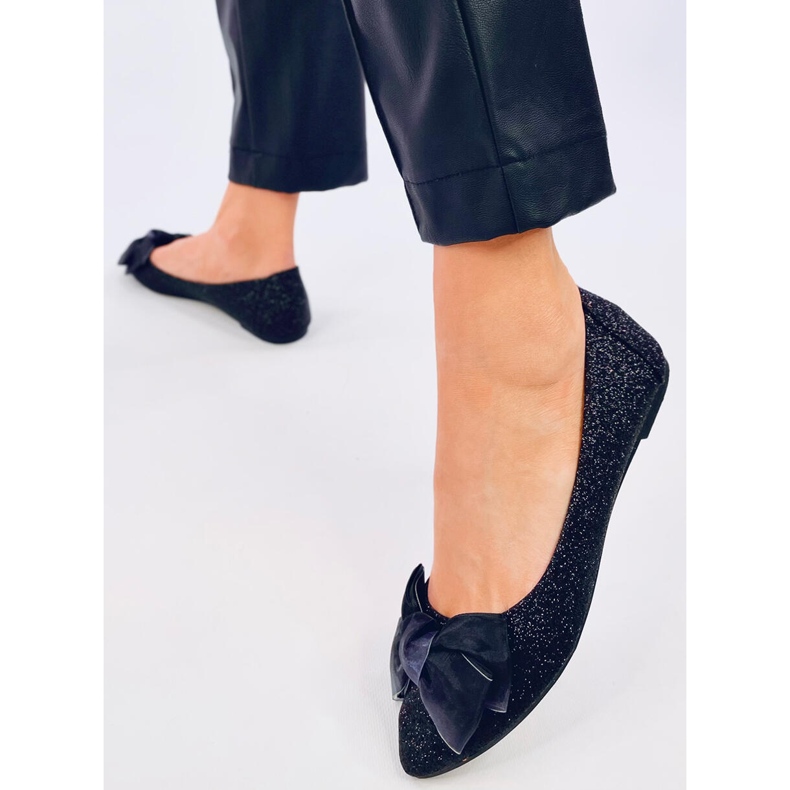 Elegantne svjetlucave balerinke Betzi Black crno 2