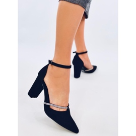 Ingrid Crne cipele s visokom petom i kamenčićima crna 2