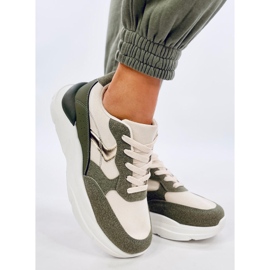 Clervie Green tenisice na klin zelena 1