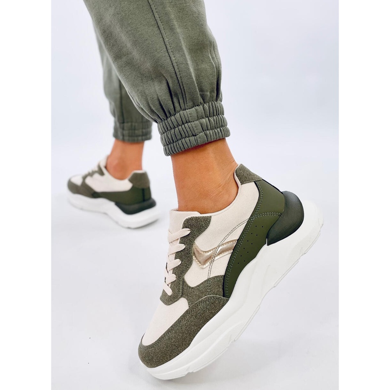 Clervie Green tenisice na klin zelena 2