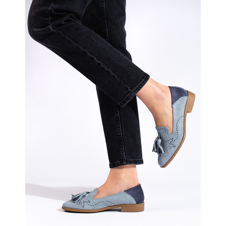 DASZYŃSKI Ažurirane sive antilop mokasine Daszyńskog siva 2