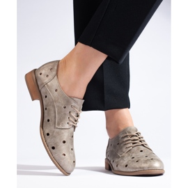 Daszyński zlatne ažur ženske cipele zlatni 1