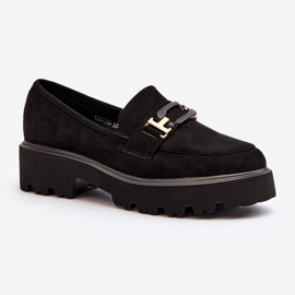 Ženske mokasine s ukrasom Black Omavia crno 2