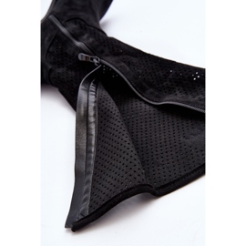 S.barski HY66-139 Ženske ažur čizme, crne crna 1