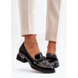 Vinceza Ženske lakirane cipele s niskom petom, crne Marilni crno 8