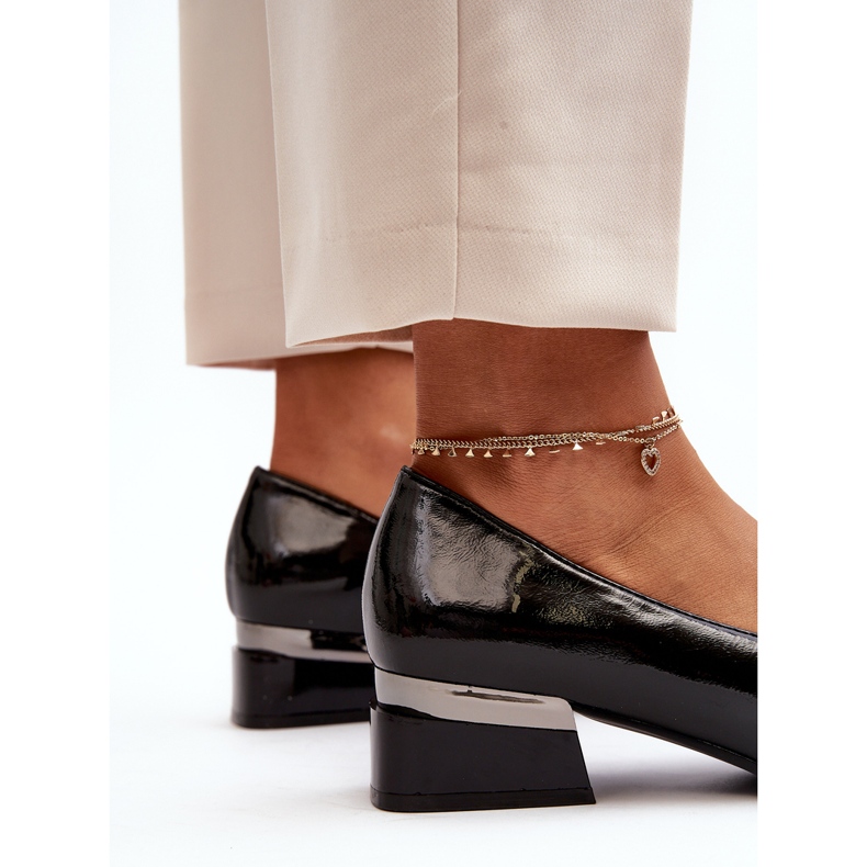 Vinceza Ženske lakirane cipele s niskom petom, crne Marilni crna 1